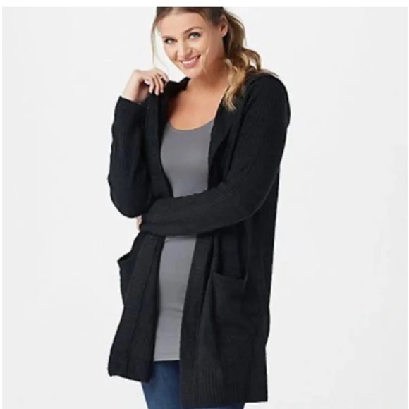 Barefoot Dreams Cozychic Lite Hooded Cardigan - Picture 3 of 3